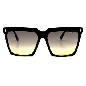 Women’s Tom Ford Priscilla Cat Eye Sunglasses XL Black/Ivory TF342-05B TOM FORD Sunglasses Priscila TF342 05B size 60 Black Ivory  main image 2